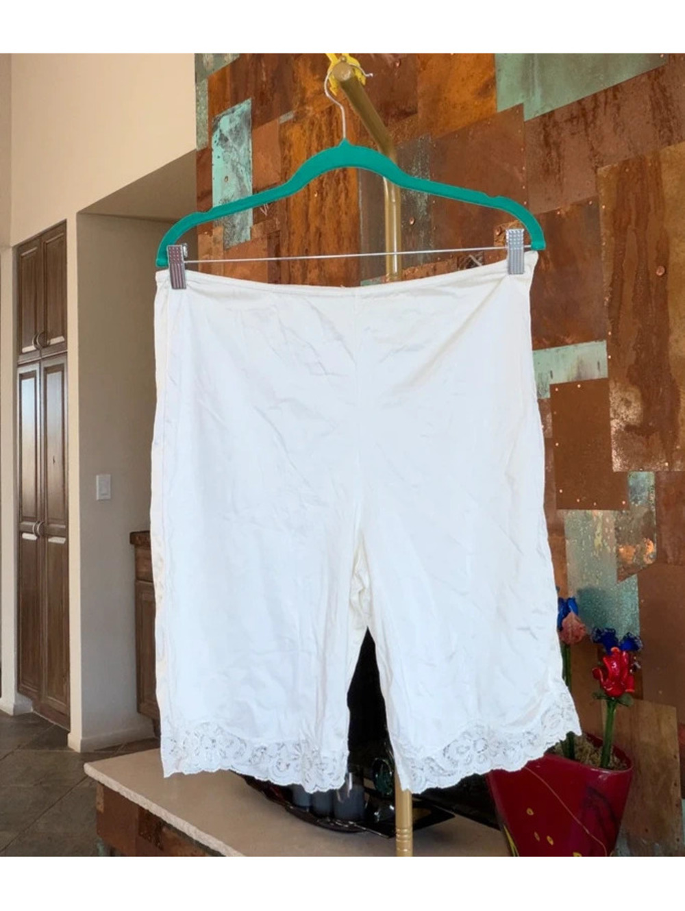 illusion cream lace trim pantaloons vintage tap pants bloom Mers coquette